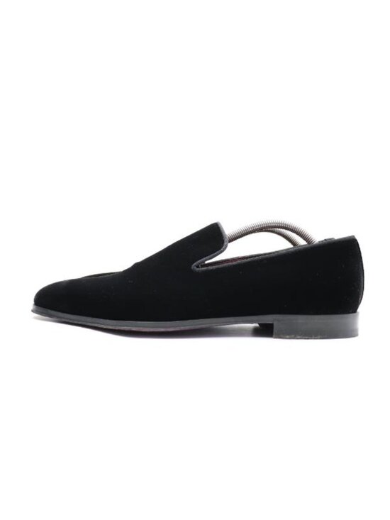 Magnanni Dorio Men\'s 11.5 Black Velvet Slip On Venetian Loafers Formal